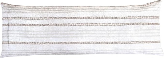 Elegant Comfort Ultra Soft 1-Piece Set Striped Print Pillowcases - 1500 Premium Hotel Quality Microfiber, Soft and Smooth Hidden Zipper Closure 1-Piece Pillow Covers - Body Pillowcase, Traci Linen