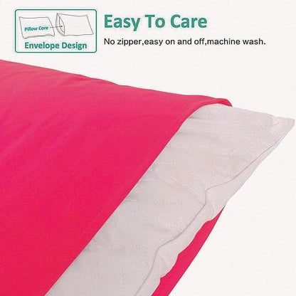 NTBAY Standard Pillowcase Set - 2 Pack Brushed Microfiber 20x26 Pillowcases - Soft, Wrinkle-Free, Fade-Resistant, Stain-Resistant, Magenta Pillowcases with Envelope Closure - 20x26 Inches, Magenta