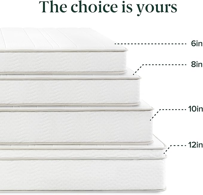Zinus 8 Inch Foam and Spring Hybrid Mattress [New Version], Full, Fiberglass Free, Medium Firmness, Durable Support, Certified Safe Foams & Fabric, Mattress in A Box