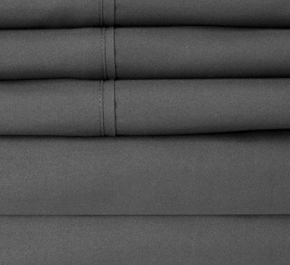 King Size Bed Sheets - 6 Piece 1500 Supreme Collection Fine Brushed Microfiber Deep Pocket King Sheet Set Bedding - 2 Extra Pillow Cases, Great Value, King, Gray