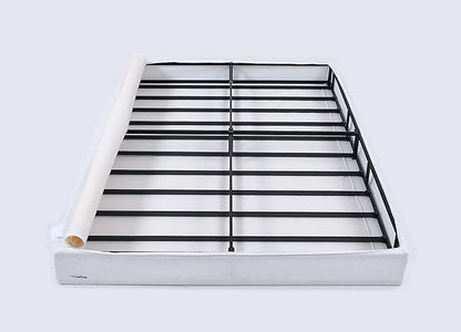 Amazon Basics Smart Box Spring Bed Base, 5-Inch Height Mattress Foundation, Tool-Free Easy Assembly, King, 79" x 75.5" x 5", White