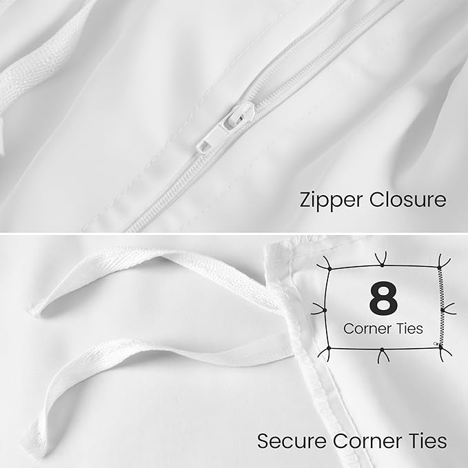Utopia Bedding Duvet Cover King with Fitted Sheet (78x80) - 2 Pillow Case King - All Season Luxury Bed in a Bag with Zippered Duvet Cover - No Comforter (White)