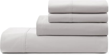 UGG Hedi Queen Sheet Set 4-Piece Luxury Cooling Sheets Deep Pockets Premium Bedding with 2 Pillow Shams Hypoallergenic Machine Washable Soft Lightweight Bed Set for Bedroom, Queen, Stone Grey