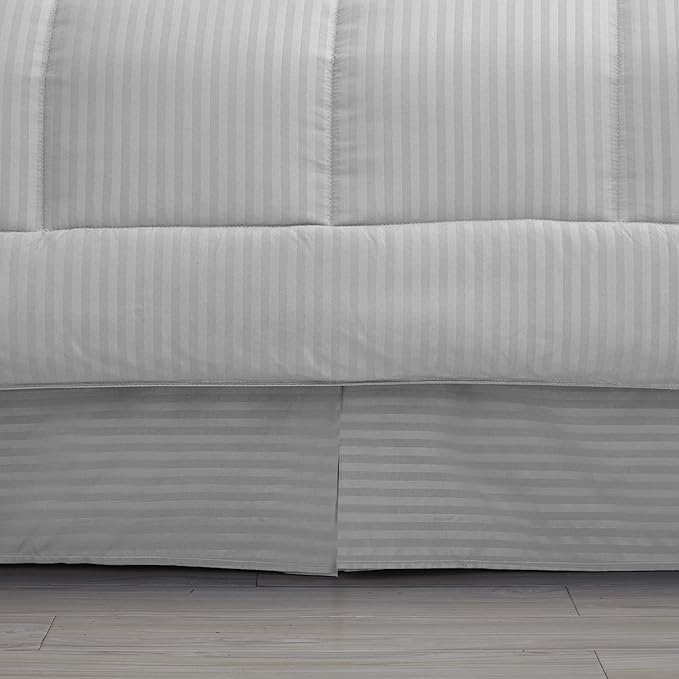 8 Piece Comforter Set Bag with Dobby Stripe Design, Case Pack (Pack of 3)