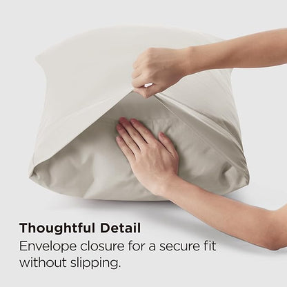 Bedsure Queen Pillow Cases Set of 2 - Brushed Microfiber Pillowcase 2 Pack, Super Soft Pillowcase, Pillow Case Covers with Envelope Closure for Kids, Wrinkle, Fade Resistant, Linen, 20x30 Inches