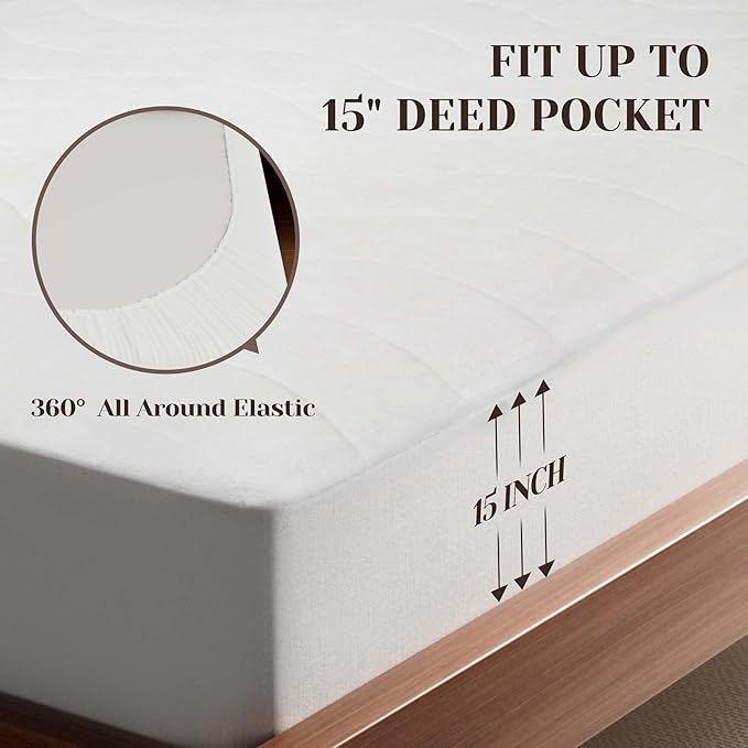 GOTCOZY Multi-Zone Heated Mattress Pad Queen Size - Electric Mattress Pad Fit up to 15" with 10 Heat Setting & 12 Hour Auto Off, Independent Body & Feet Heating, Machine Washable（Bleach）