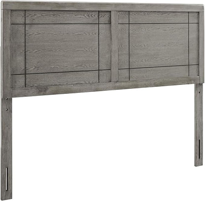 Modway MOD-6221-GRY Archie Full Wood Headboard, Gray