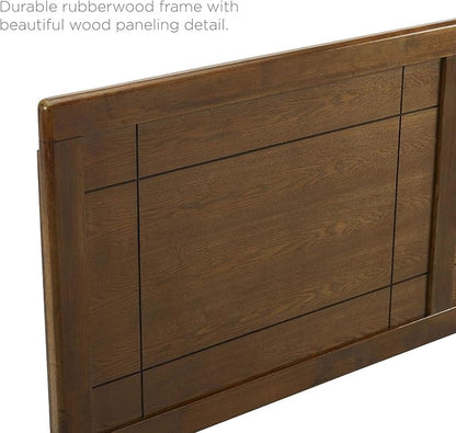 Modway MOD-6221-WAL Archie Full Wood Headboard, Walnut