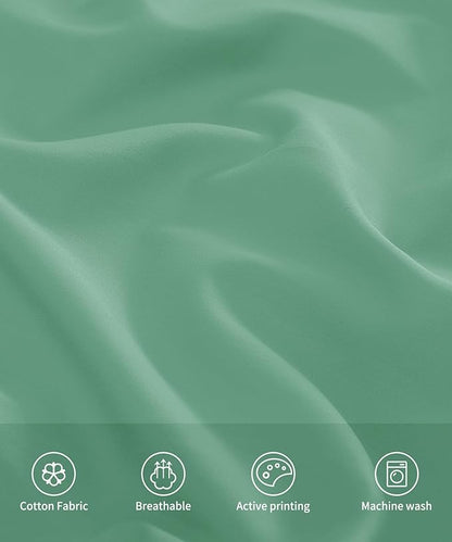 Warmstar Cotton Pillow Cases Standard Size Set of 2, 600 Thread Count Pillowcases 20x26 Inches, Soft Long Staple Cotton Pillowcases Breathable with Envelope Closure,Zephyr Green