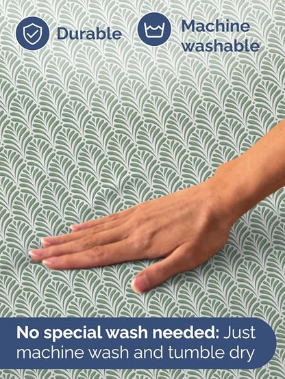 Floral Sheets - Green Floral Bed Sheet Set - 1 Flat, 1 Fitted & 1 Pillowcase w/ Deep Pockets - Comfy, Cozy, Wrinkle & Fade Free - Boho Botanical Bedding - Soft, Breathable & Cooling - Twin XL Size Set