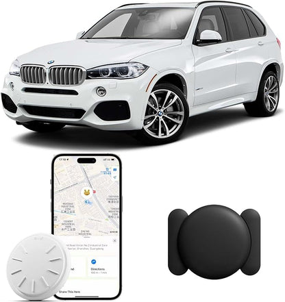 GPS Tracker for Vehicles, 1PCS Real Time Tracker Device for Vehicles, Work with Find My (iOS Only), MINI Magnetic Car Tracker Device Hidden, No Monthly Fee GPS Tracker, Black