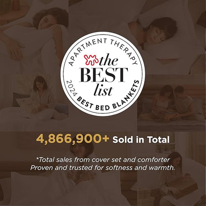 Bedsure Removable Cover with Comforter Duvet Insert King - 4 Pieces White Prewashed Soft Bedding Set for All Seasons Use, Includes 1 Duvet Cover, 1 Comforter, 2 Pillow Shams