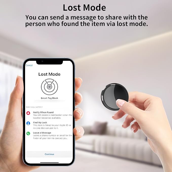 GPS Tracker for Vehicles No Subscription Works with Find My(iOS Only)Hidden | Magnetic Case Mini Car Locator Real-Time Global Tracking Device for Vehicles Motorcycles Waterproof Key Finder No Monthly Fee