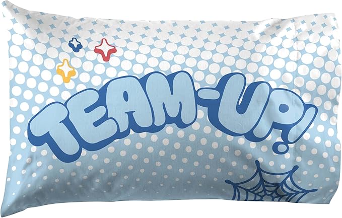 Jay Franco Kids Sheet Set with Fitted, Flat Sheets & Pillow Cover - Ultra-Soft Bedding with Pillowcase for Room Decor, Multi - Spidey & Friends, 4 Piece Full