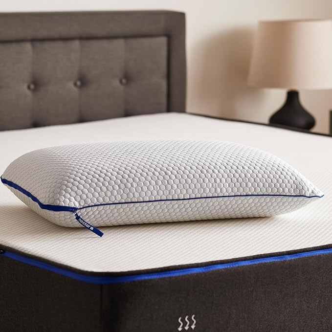 Nectar Tri-Comfort Cooling King Pillow - Adjustable Support & Firmness - Cooling Cover - Pressure Relief - Helps Reduce Neck Pain - Premium Memory Foam & Microfiber Down Alternative
