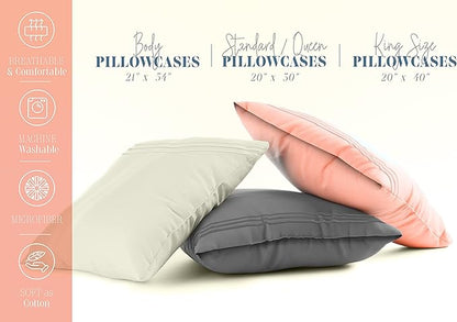Elegant Comfort Solid Pillowcases 1500 Premium Hotel Quality Microfiber - Smooth Weave, Wrinkle and Stain Resistant, Easy Slip-On, 2-Piece Set, Standard/Queen Pillowcase, Green