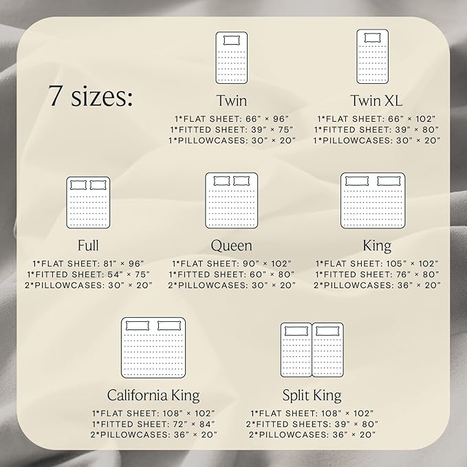 LuxClub 5 PC Split King Sheet Set, Breathable Luxury Bed Sheets, Deep Pockets 18" Eco Friendly Wrinkle Free Cooling Sheets Machine Washable Hotel Bedding Silky Soft - Light Taupe Split King