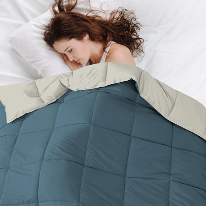 Modern Threads Down Alternative Reversible Comforter Teal/Beige King