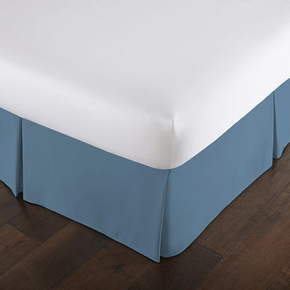 Southshore Fine Living, Inc. King Bedskirt 14 Inch Drop - Pet Hair Resistant Dust Ruffle for King Size Bed - Wrinkle Free, Durable Microfiber, Hotel Quality Bed Skirting, Easy Care - Coronet Blue