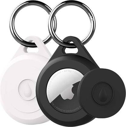 for Air tag Keychain Holder Case for Apple Air tag 1st & 2nd Generation, 2 Pack of IPX8 Waterproof, Fully Shockproof, Anti Scratch for Air tag Holder Case for Key, Kid, Bag, Luggage, Pets Collar