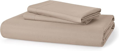 Bedsure Duvet Cover Full Size - Soft Double Brushed Bedding Set for Kids & Adults, Zipper Closure, 3 Pieces, Includes 1 Duvet Cover (80"x90") & 2 Pillow Shams, NO Comforter, Light Khaki
