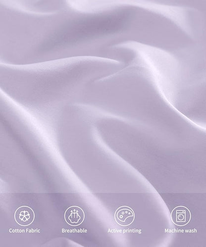 Warmstar Cotton Pillow Cases Queen Size Set of 2, 600 Thread Count Pillowcases 20x30 Inches, Soft Long Staple Cotton Pillowcases Breathable with Envelope Closure,Lavender