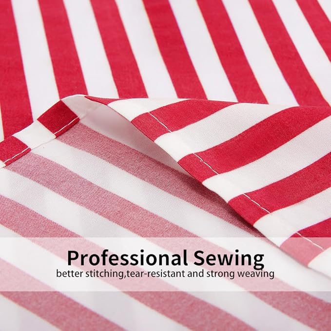 Best Season Ticking Stripe Sheet Set,3 Piece Twin Size Microfiber Bedding,Burgundy Red and White Pinstripe Patterned,Deep Pocket