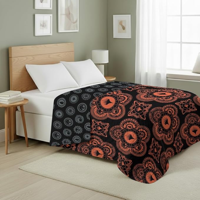 Northwest Magic The Gathering Magical Sorcerey Twin Quilted Blanket, Comfy Throw, Adults Boys Girls, Soft Lightweight Bedding for Bed, or Couch, 60 x 90 inches