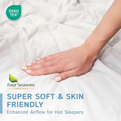 Four Seasons Essentials Cooling Comforter - King Size 106" x 90" - White