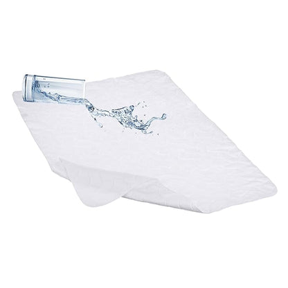 American Baby Company Waterproof Flat Reusable Portable/Mini-Crib Mattress Pad Protector, Embossed Quilt-Like Mini-Crib Protective Mattress Pad Cover for babies, adults and pets, White, 24" X 38"