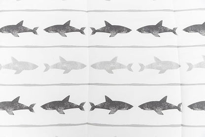 Beddy's Great White Zipper Bedding - Durable Zip-On Sheets & Comforter for Kids - Bed in a Bag - Easy Make Bedding - Machine Washable - Includes Pillowcase & Sham - Grey Shark - Toddler