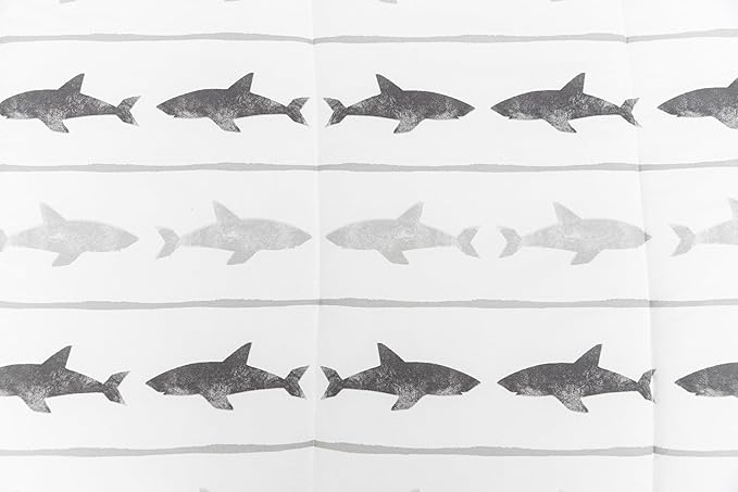 Beddy's Great White Zipper Bedding - Durable Zip-On Sheets & Comforter for Kids - Bed in a Bag - Easy Make Bedding - Machine Washable - Includes Pillowcase & Sham - Grey Shark - Twin