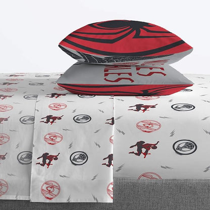 Jay Franco Marvel Miles Morales New Kid 7 Piece Full Bed Set - Includes Comforter & Sheet Set Bedding - Super Soft Fade Resistant Microfiber (Official Marvel Product)