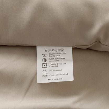 ROSGONIA Oversized King Comforter 128x120, 3pcs Super King Plus (1 Oatmeal Comforter & 2 Pillowcases) Lightweight Oversized King Bedding Set Blanket