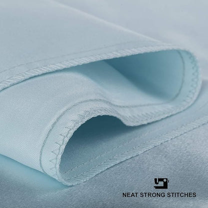 BLISSFORD Satin Pillowcase with Zipper, for Hair and Skin Care, Feels Soft and Cool Like a Silk Pillowcase, Satin Pillow Cases 2 Pack, Slik Pillow Cover, Baby Blue - Queen Size, Set of 2