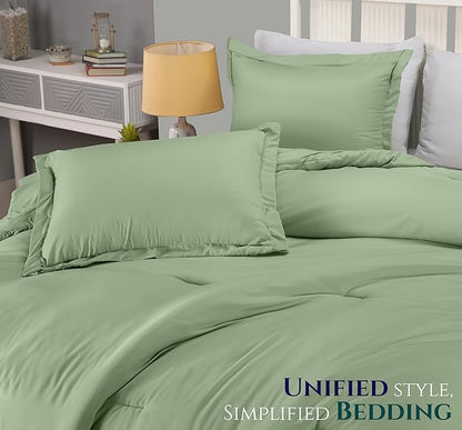 King Comforter Set 3 Piece Sage Green by Utopia Bedding, Comforters King Size, Bedding Comforters Sets, Down Alternative Soft Bed Set, 1 Comforter (90 x 102 inches) 2 Pillow Shams (20 x 36 inches)