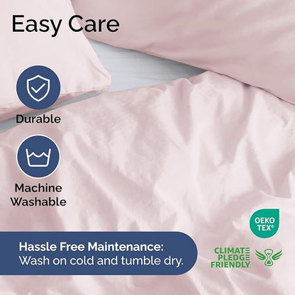 Duvet Cover Cal King Size Set - Extra Soft Cal King Duvet Cover 104" x 98" with 2 Pillow Shams - Hotel Luxury, Easy Care, Fade Free w/ Zipper Closures & Ties - Comfy, Cozy & Breathable (Lavender Pink)