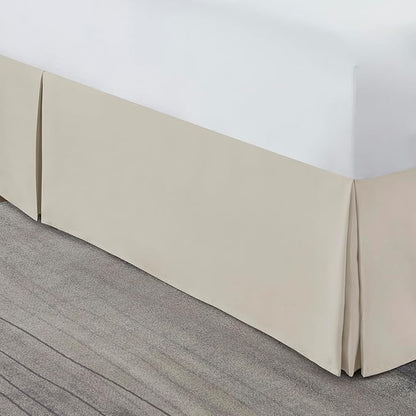 Nestl Linen Bed Skirt Cal King Size - Cal King Bed Skirt 14 Inch Drop - Brushed Microfiber Bed Skirts - Hotel Quality Pleated Bed Skirt - Shrinkage & Fade Resistant