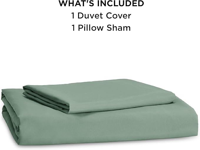 Bedsure Duvet Cover Queen Size - Soft Double Brushed Bedding Set for Kids & Adults, Zipper Closure, 3 Pieces, Includes 1 Duvet Cover (90"x90") & 2 Pillow Shams, NO Comforter, Sage Green