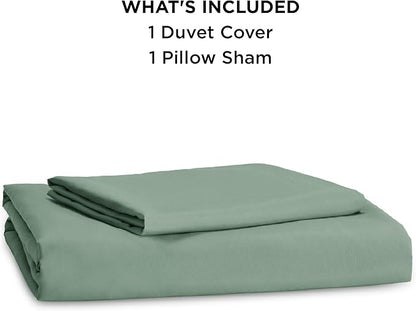 Bedsure Duvet Cover Queen Size - Soft Double Brushed Bedding Set for Kids & Adults, Zipper Closure, 3 Pieces, Includes 1 Duvet Cover (90"x90") & 2 Pillow Shams, NO Comforter, Sage Green