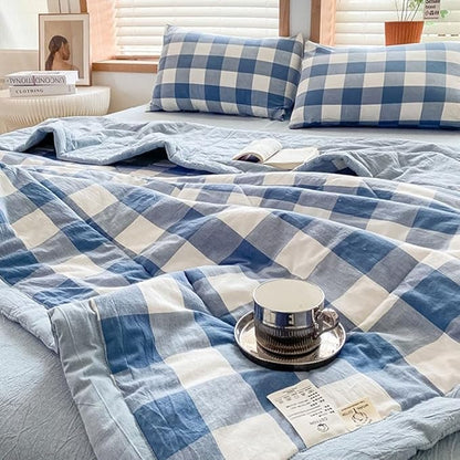 Lightweight Summer Bedspread Quilt Coverlets Bedding Set Queen King Size,Air Conditioning Comforter Blanket Skin-friendly Soft Breathable Geometric Pattern Bedding Coverlet For All Season ( Color : 1#