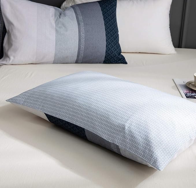 SLEEPBELLA Duvet Cover Twin Set 600 Thread Count Cotton Bedding Set (Twin, Greekn-lump)