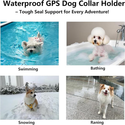 Reflective Tracker Dog Collar, Waterproof Dog Collar Tracking for Apple Find My (iOS Only) Smart Tracker Pet Collar for Small Medium Large Dogs (Red, M)
