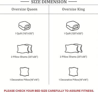 Home Soft Things Damask 4 Piece Bedspread Set, Scalloped Edge Reversible Quilt Coverlet Comforter Prewashed Bedding Set, Matelasse Embossed Floral Solid Pattern,Nectarine Oversize Queen(110" x 120")