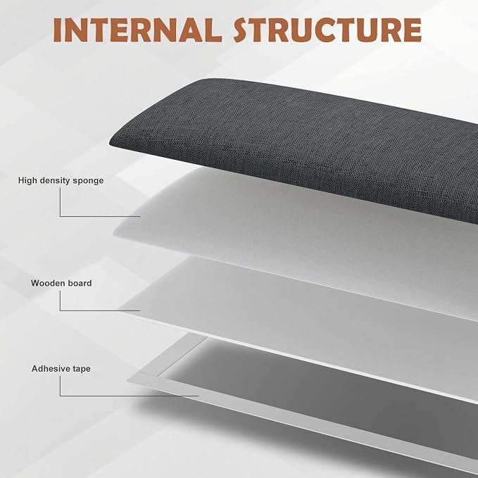 IFNOW Wall Mounted Headboard, Peel and Stick Panels, Black, King | 3D Soundproof Acoustic Padding, Reusable and Removable Tufted fabric Bed Headboard for bedroom (12 Panels, 10" x 24")