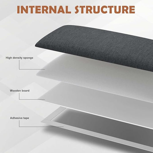 IFNOW Wall Mounted Headboard, Peel and Stick Panels, Black, Queen | 3D Soundproof Acoustic Padding, Reusable and Removable Tufted fabric Bed Headboard for bedroom (6 Panels, 10" x 24")