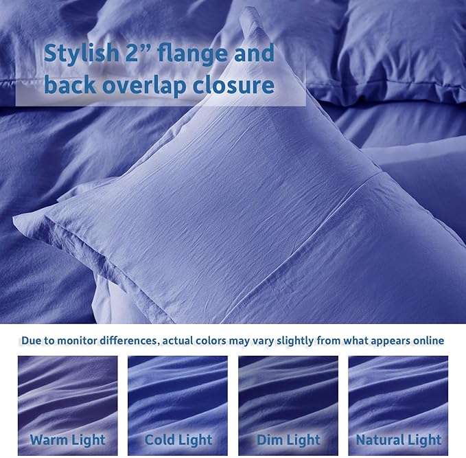 Nestl Royal Blue California King Duvet Cover Sets - Soft Prewashed Cal King Duvet Cover, 3 Piece, with Zipper Closure, 1 Duvet Cover 104x98 inches and 2 Pillow Shams