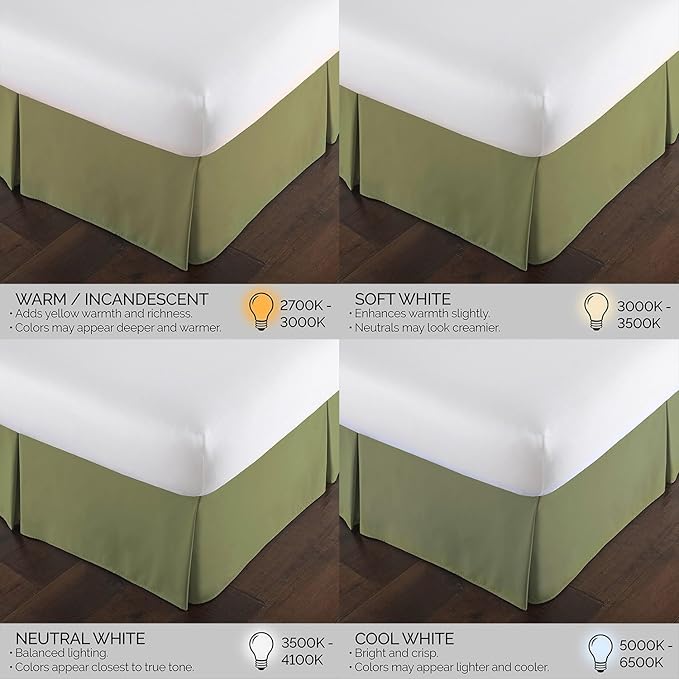 Southshore Fine Living, Inc. Queen Bed Skirt 14 Inch Drop, Pleated Sage Green Bed Skirt, Microfiber Dust Ruffle Queen Size, Wrinkle Free, Hides Underbed Storage and Box Springs, Oeko-Tex, Sage Green