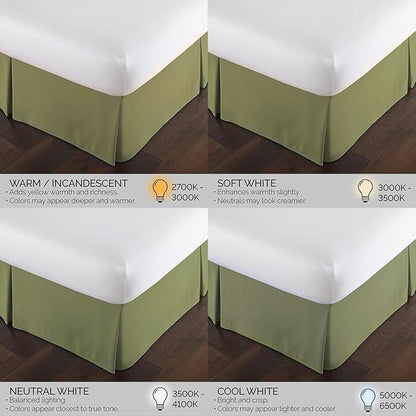 Southshore Fine Living, Inc. Full Size Bed Skirt 14 Inch Drop, Hotel Quality Pleated Full Bed Skirt, Soft Pet Hair Resistant Microfiber Dust Ruffle, Wrinkle Free, Hides Underbed Storage, Sage Green