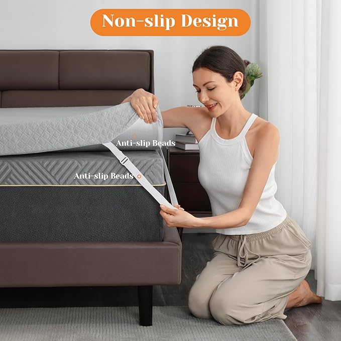 Extra Firm Mattress Topper Full, 3 Inch High-Density Firm Mattress Pad for Back Pain Relief, Bed Topper with Removable Cover, No Smell, No Slip, CertiPUR-US Certified,75" x 54"